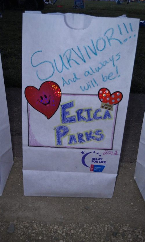 Becca made me another lovely luminary at the Relay for Life again this year. I think I agree with her sentiment.
