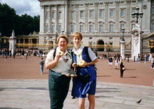 And yet I can remember why my mother and I are holding bagels in front of Buckingham Palace in 1998. Funny how that works.